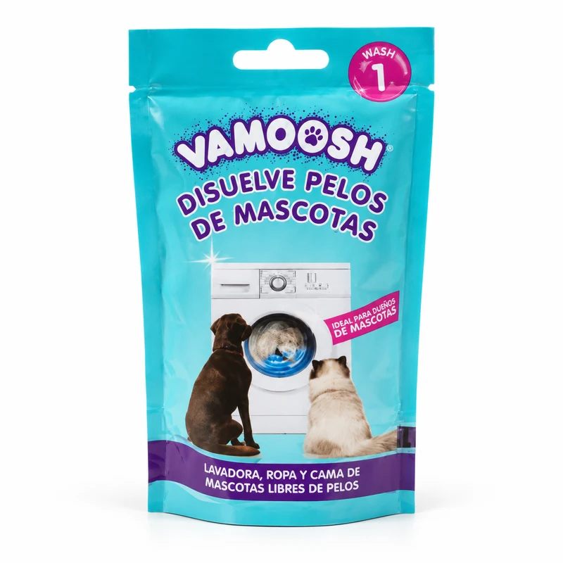 Vamoosh - Disuelve pelos de mascotas para la colada